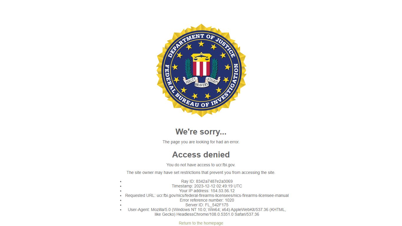 National Instant Criminal Background Check System (NICS)